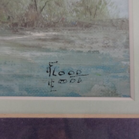 Vintage Painting Long Beach Island NJ Seascape Landscape Ducks in Flight Signed - Picture 5 of 8